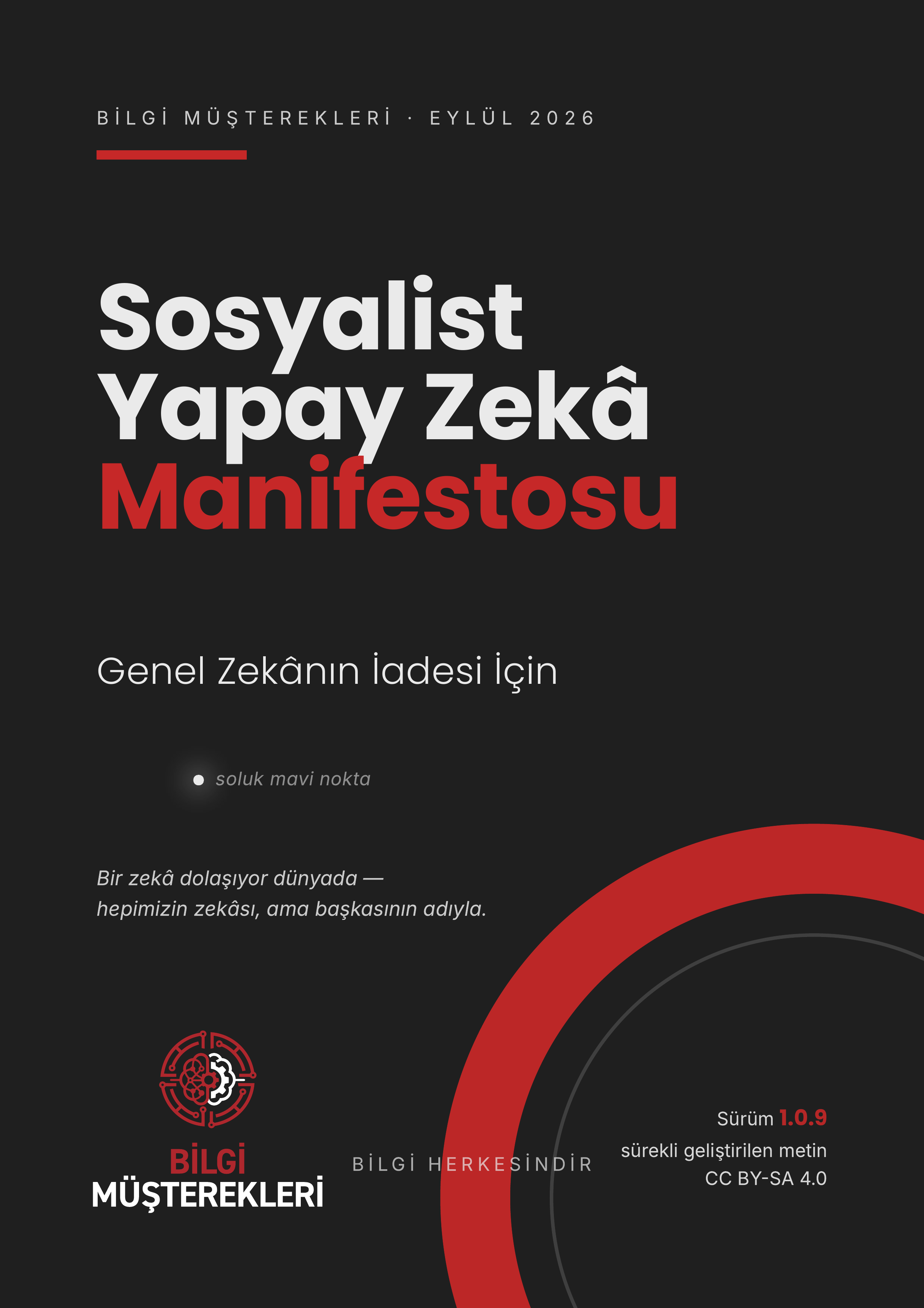 Sosyalist Yapay Zekâ Manifestosu — Genel Zekânın İadesi İçin (kapak)