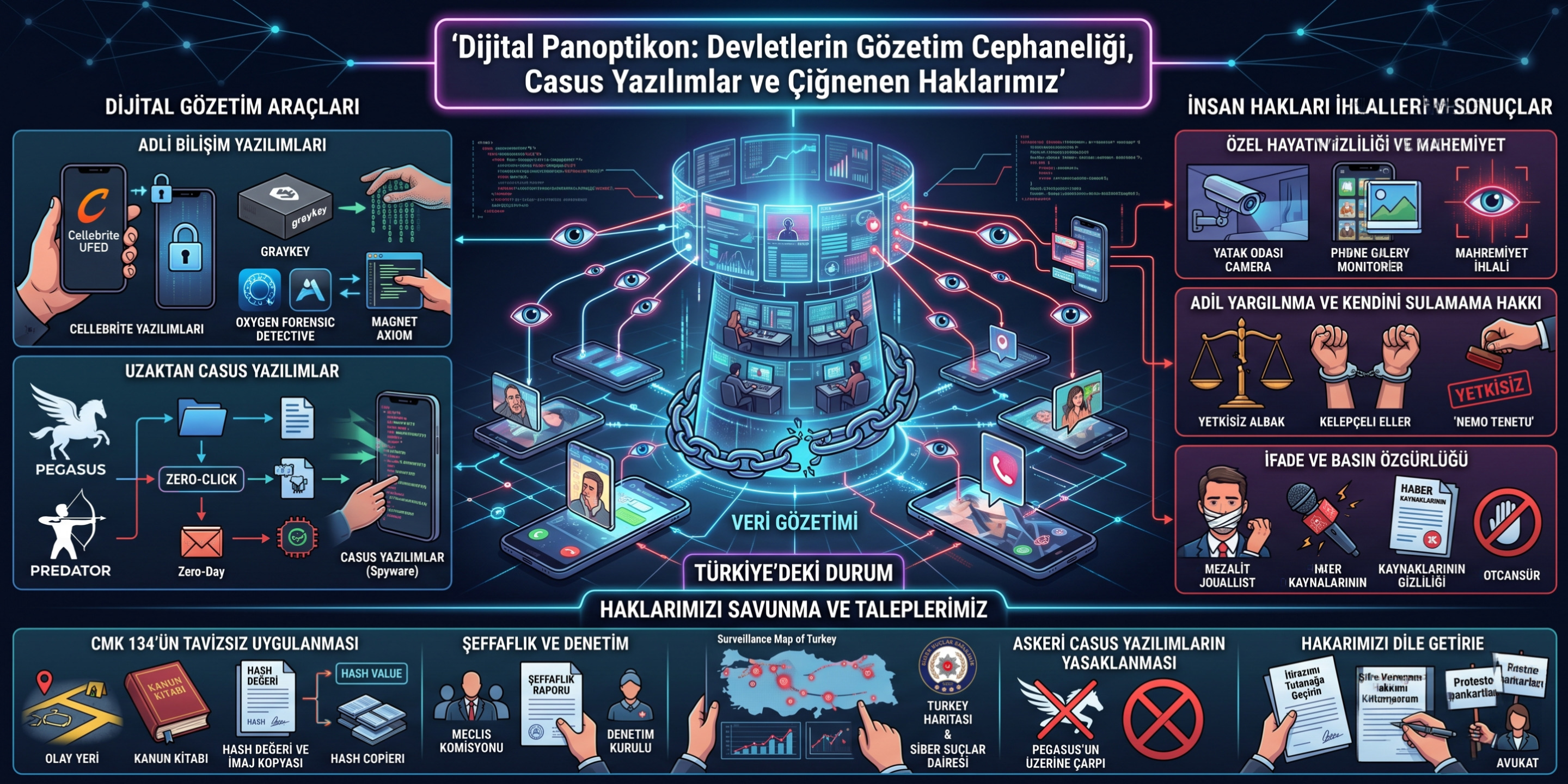 The Digital Panopticon: States' Surveillance Arsenal, Spyware, and Our Trampled Rights